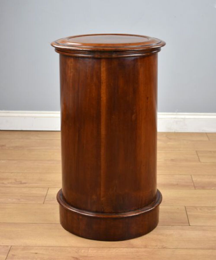 Antique Victorian Mahogany Cylinder Pot Cupboard