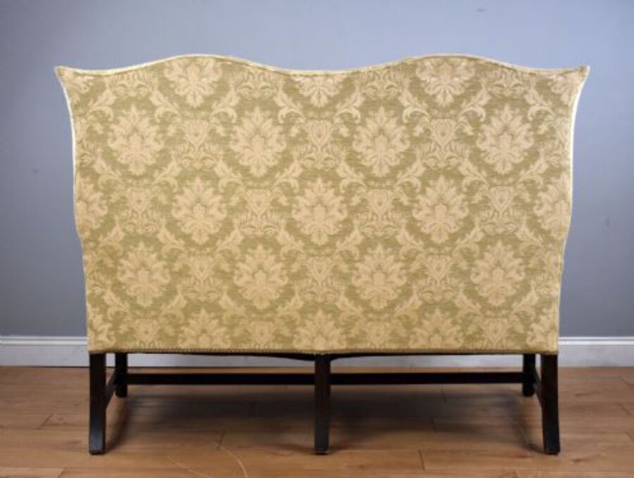 Antique Georgian Style Wing Back Settee