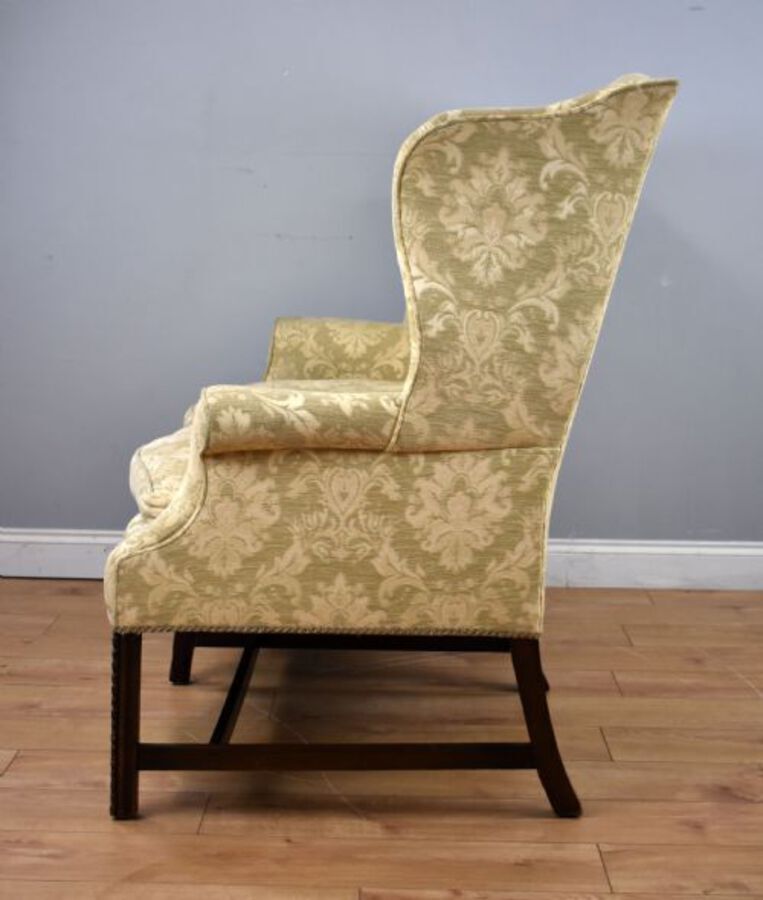 Antique Georgian Style Wing Back Settee