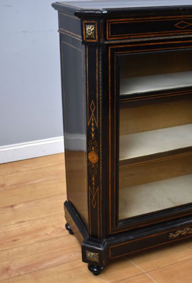 Antique Victorian Ebonised Pier Cabinet