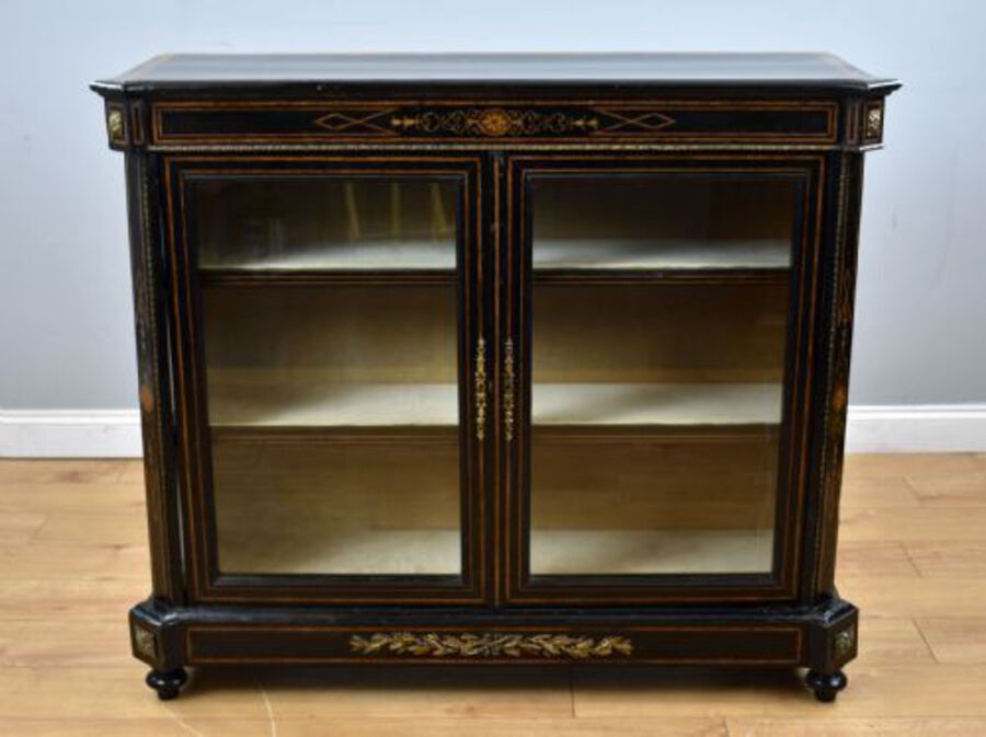 Antique Victorian Ebonised Pier Cabinet