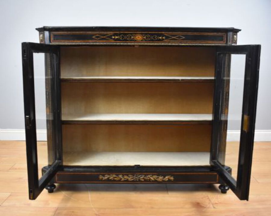 Antique Victorian Ebonised Pier Cabinet