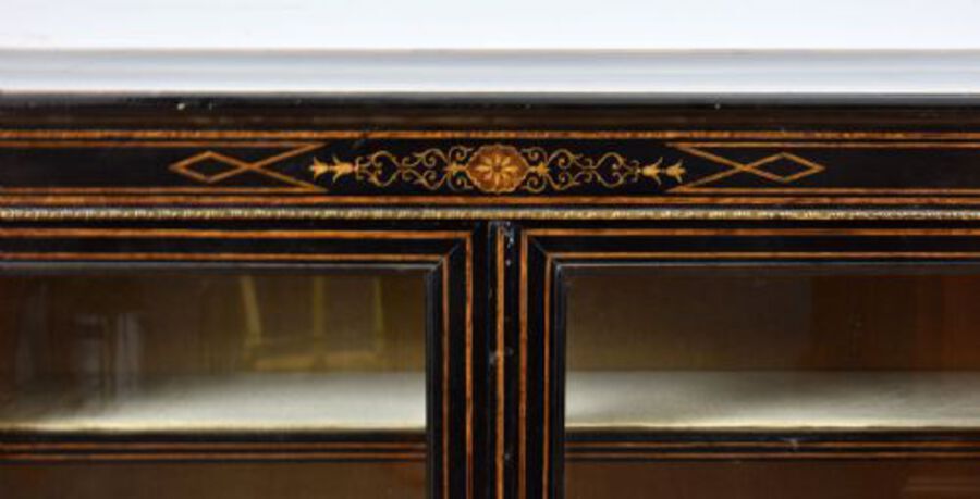 Antique Victorian Ebonised Pier Cabinet