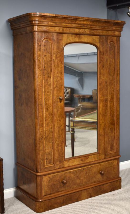 Maple &amp; Co Victorian Burr Walnut Wardrobe
