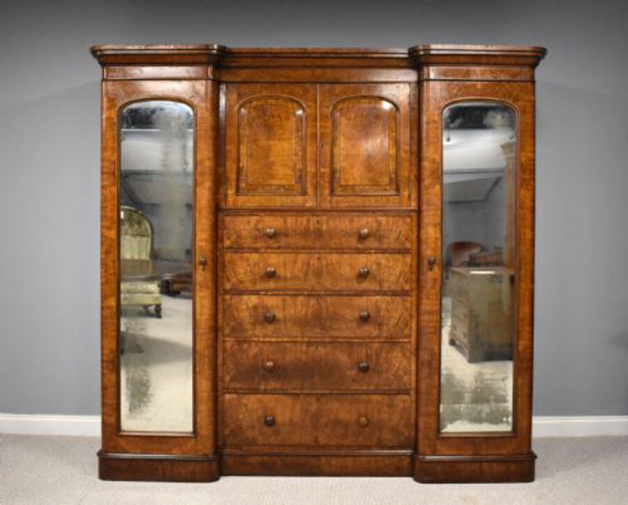 Victorian Burr Walnut Wardrobe