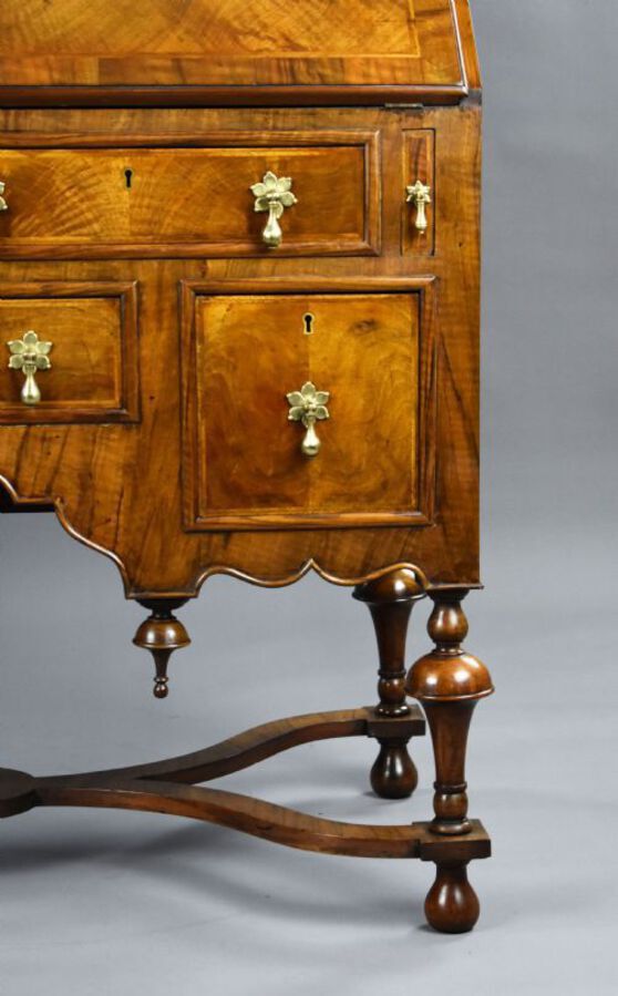 Antique William & Mary Style Walnut Bureau