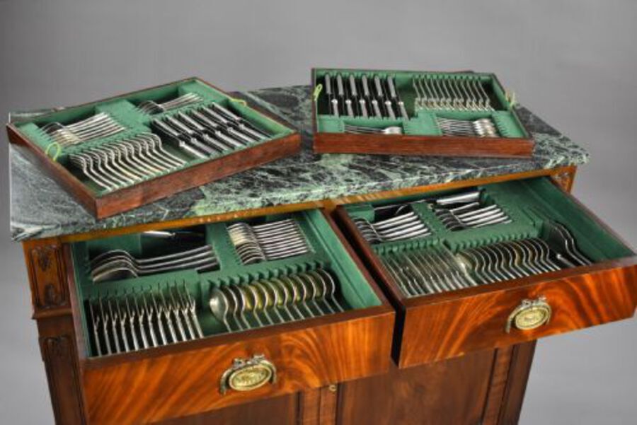 Antique Antique Mahogany Cutlery Cabinet