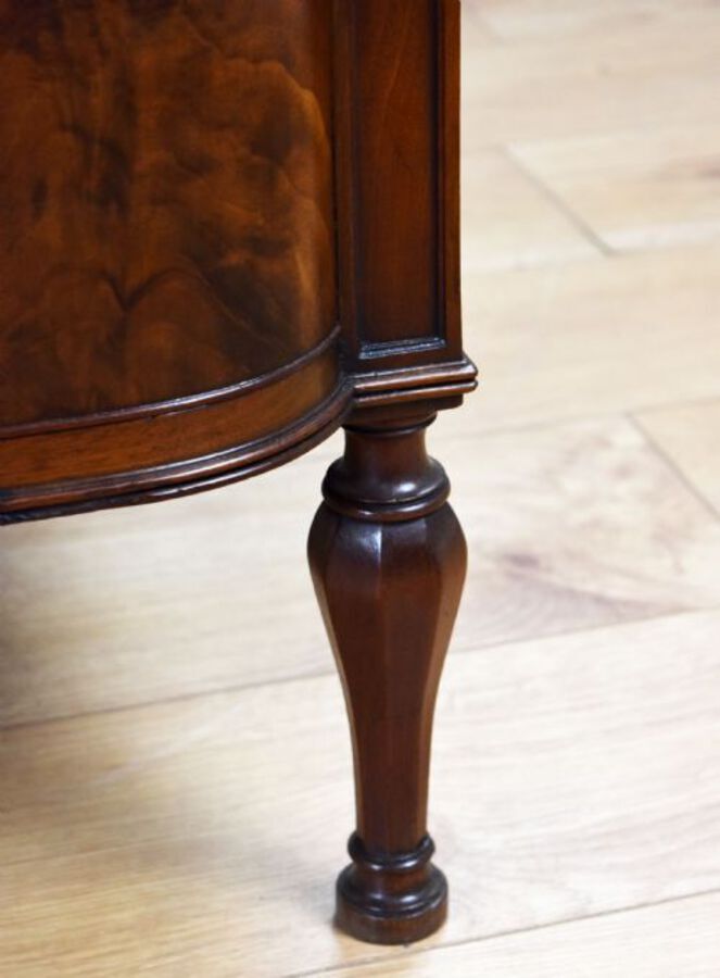 Antique Edwardian Flame Mahogany Writing Table by Waring & Gillows
