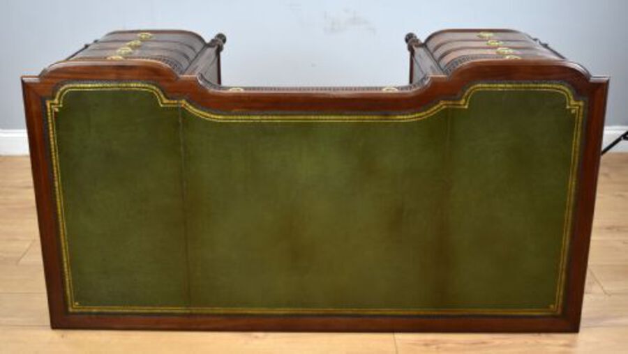 Antique Edwardian Flame Mahogany Writing Table by Waring & Gillows