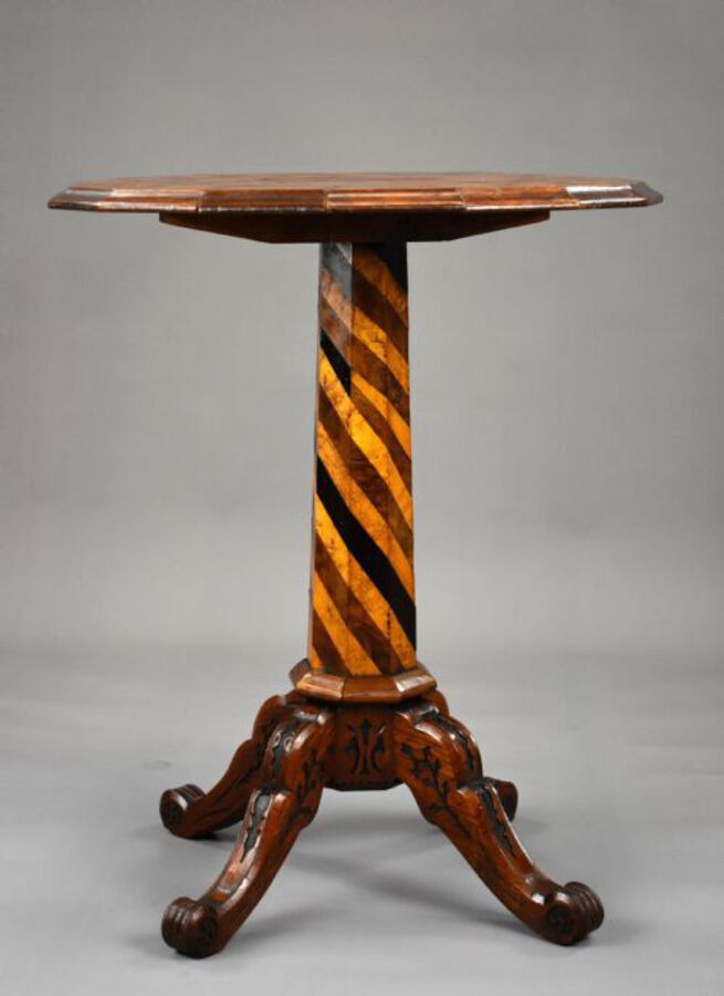 Antique Victorian Specimen Wood Occasional Table