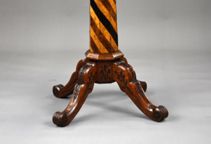 Antique Victorian Specimen Wood Occasional Table