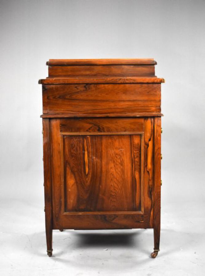 Antique Victorian Rosewood Inlaid Davenport