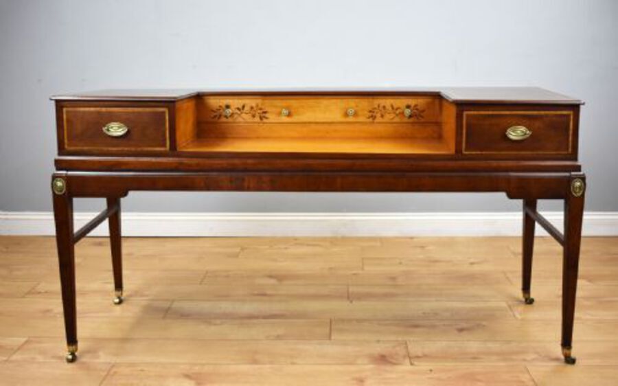Antique Victorian Mahogany & Satinwood Dressing Table
