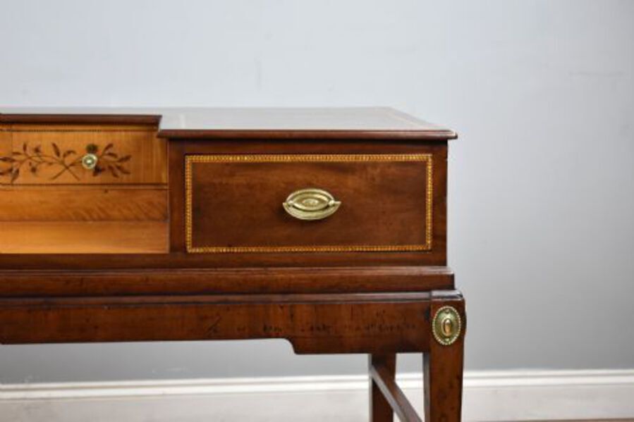 Antique Victorian Mahogany & Satinwood Dressing Table