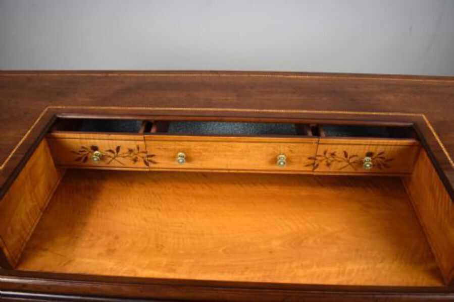 Antique Victorian Mahogany & Satinwood Dressing Table