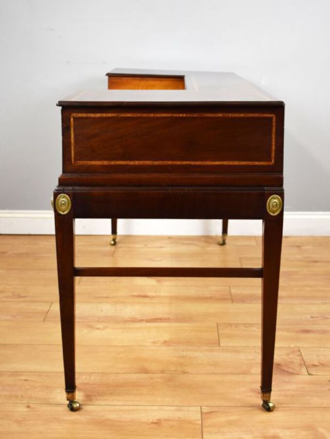 Antique Victorian Mahogany & Satinwood Dressing Table