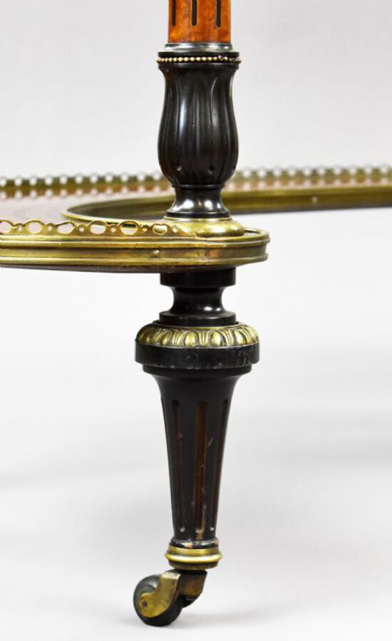 Antique Victorian Walnut & Amboyna Writing Table by Gillows