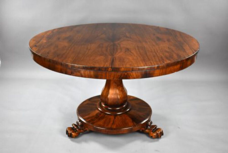 Antique William IV Rosewood Circular Breakfast Table