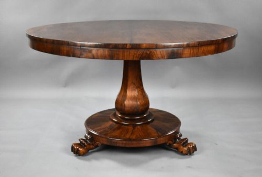Antique William IV Rosewood Circular Breakfast Table