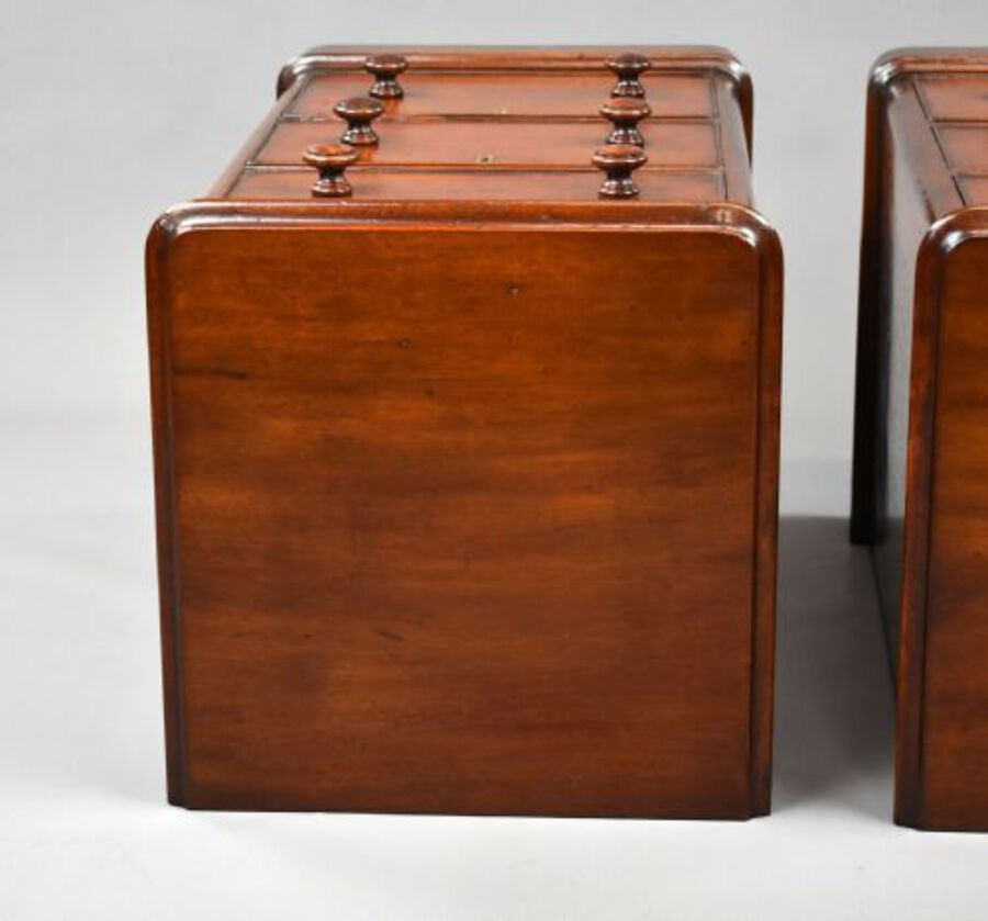 Antique Pair Victorian Mahogany Bedside Chests