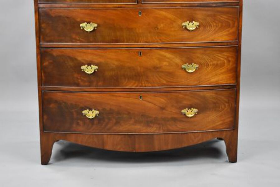 Antique Regency Mahogany Bow Front Chest of Drawers