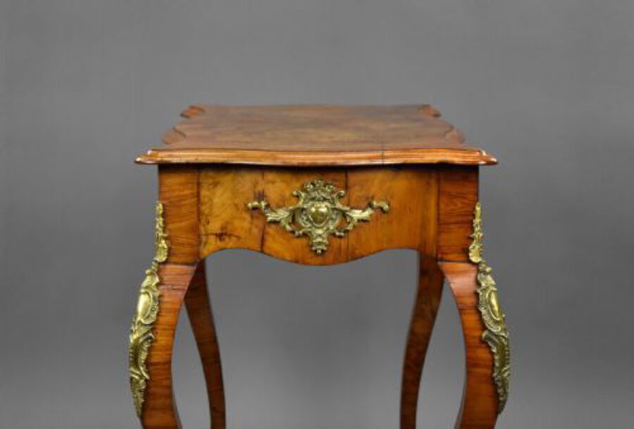 Antique 19th Century French Burr Walnut Writing Table