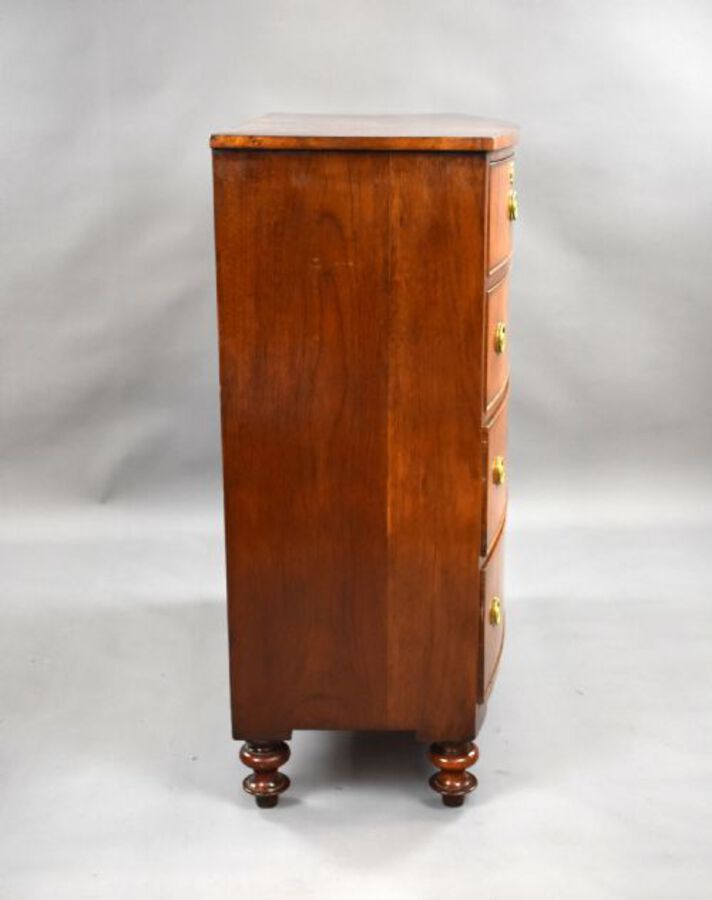 Antique Victorian Mahogany Bow Front Chest of Drawers