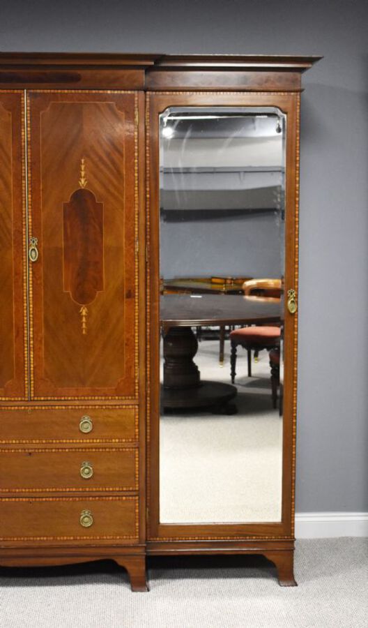 Antique Edwardian Mahogany Wardrobe