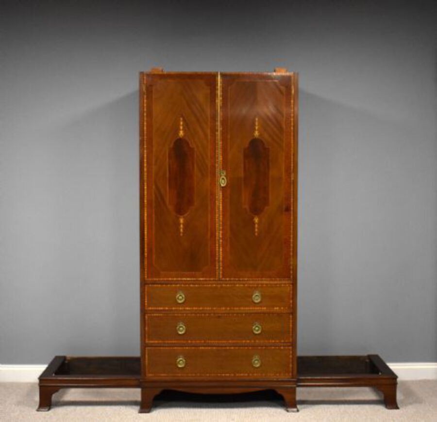 Antique Edwardian Mahogany Wardrobe
