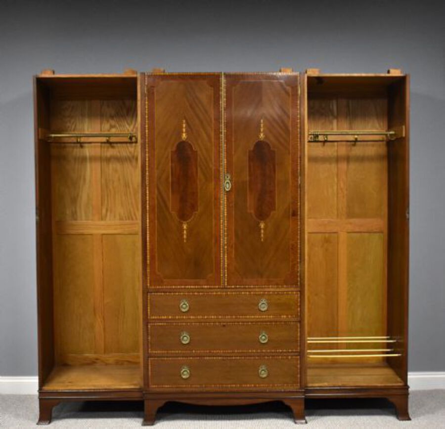 Antique Edwardian Mahogany Wardrobe