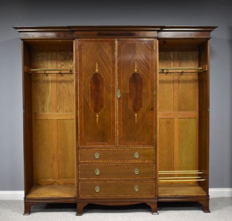 Antique Edwardian Mahogany Wardrobe