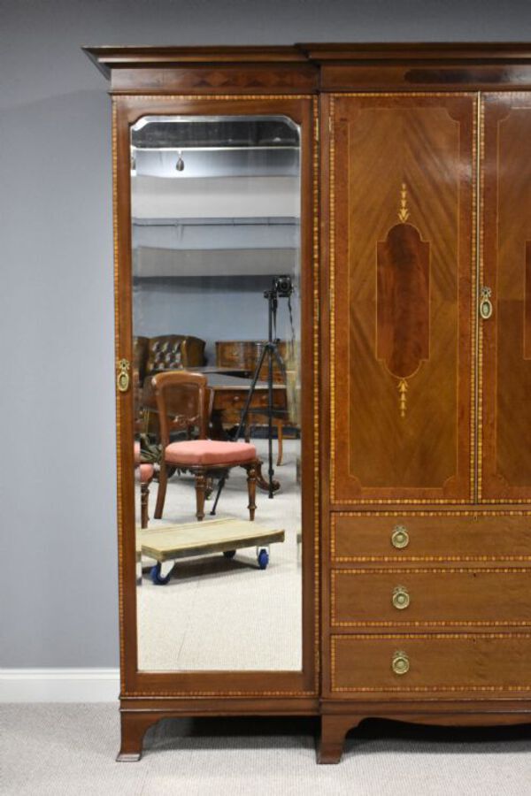 Antique Edwardian Mahogany Wardrobe