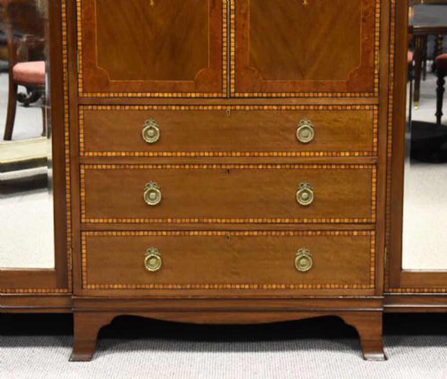 Antique Edwardian Mahogany Wardrobe