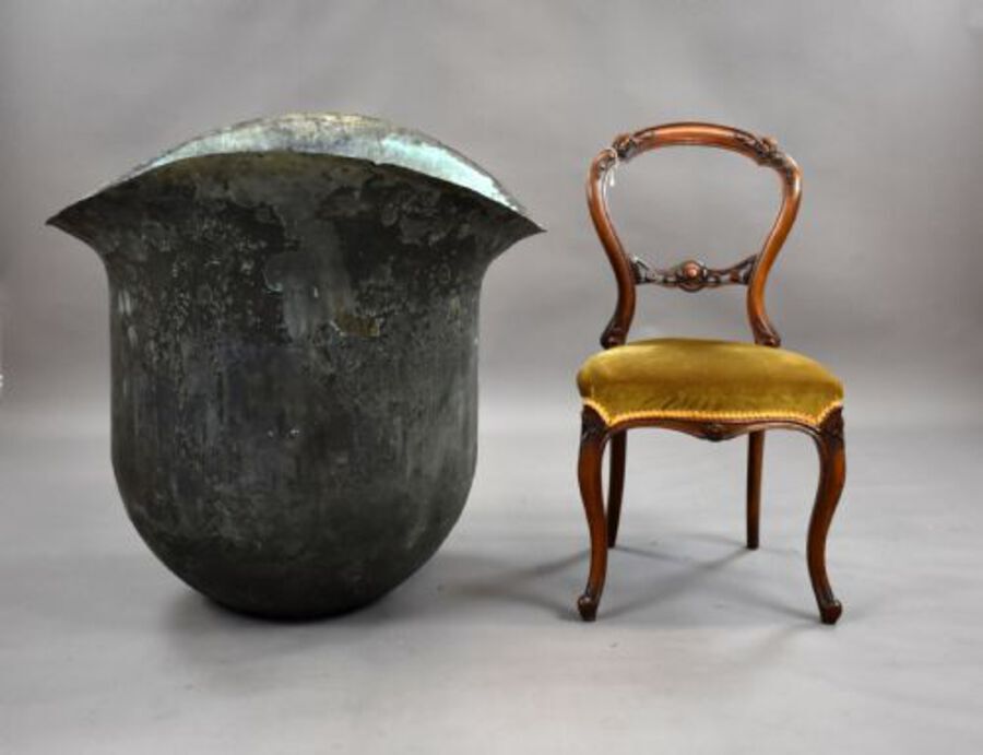 Large Victorian Solid Copper Cauldron