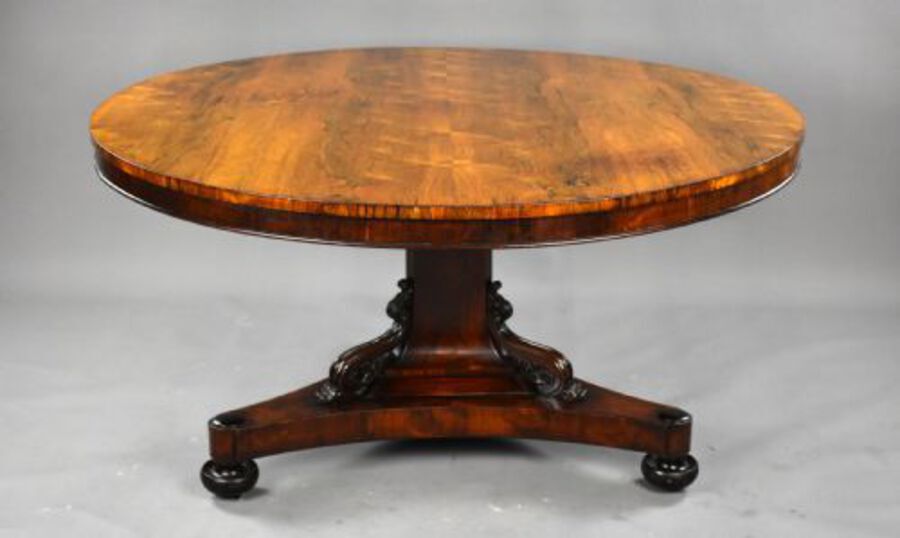 Antique Large William IV Rosewood Circular Breakfast Table