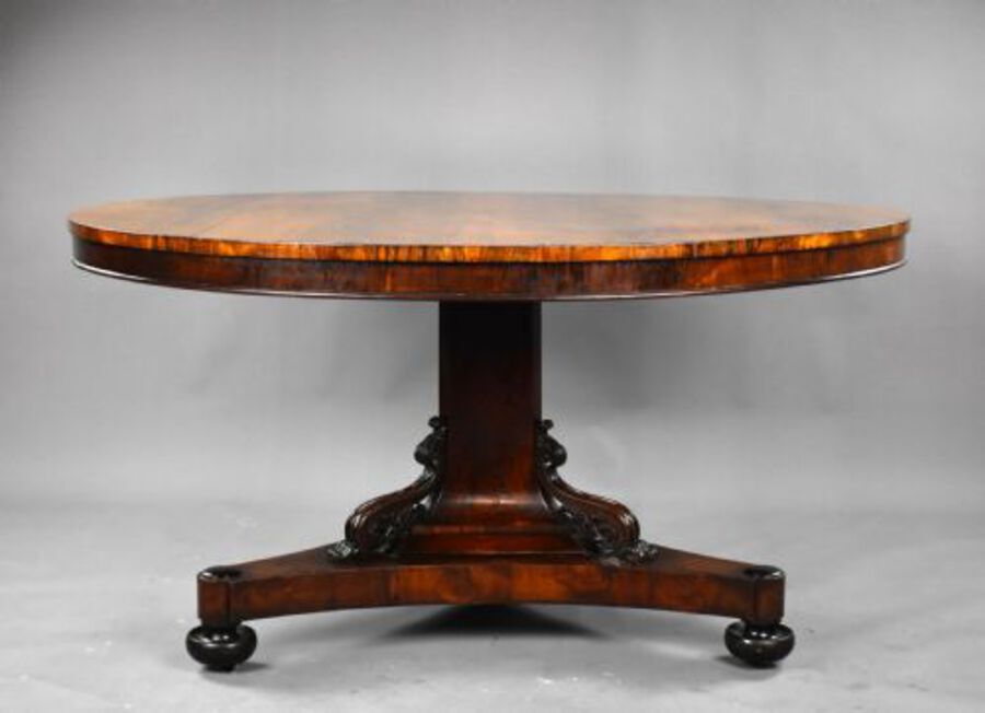 Antique Large William IV Rosewood Circular Breakfast Table