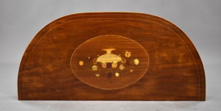 Antique Pair of George III Mahogany Demi Lune Console Tables