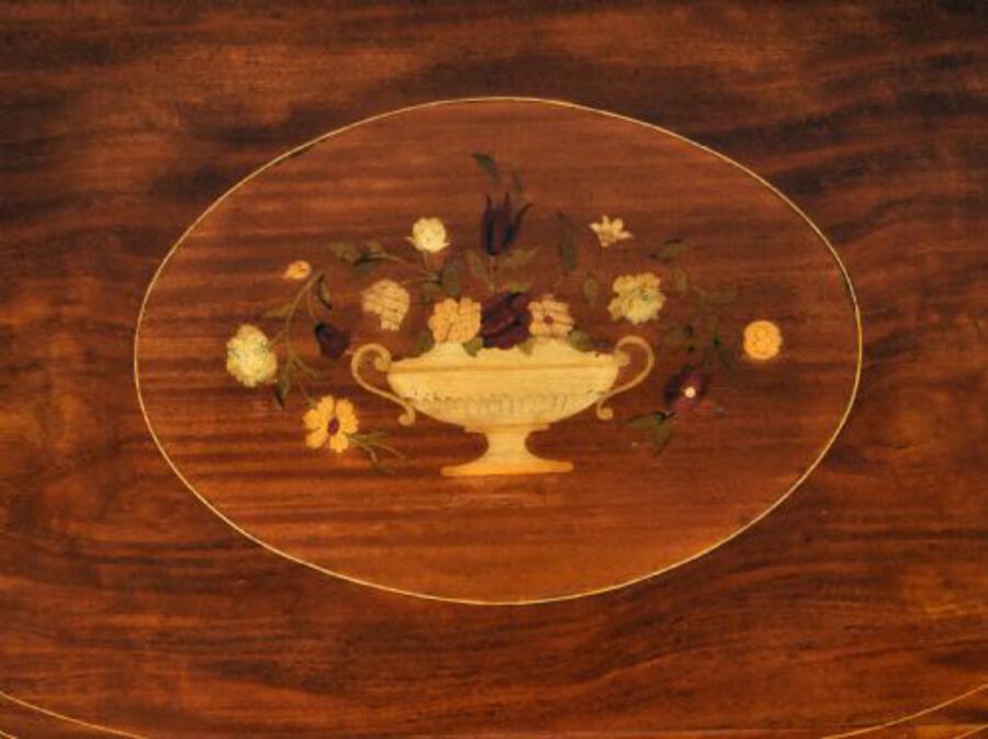 Antique Pair of George III Mahogany Demi Lune Console Tables