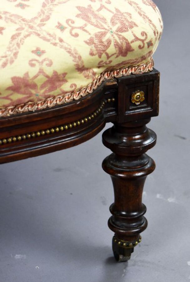 Antique Victorian Rosewood Ladies and Gentleman Armchairs