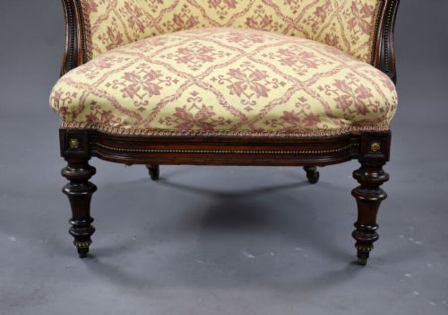 Antique Victorian Rosewood Ladies and Gentleman Armchairs