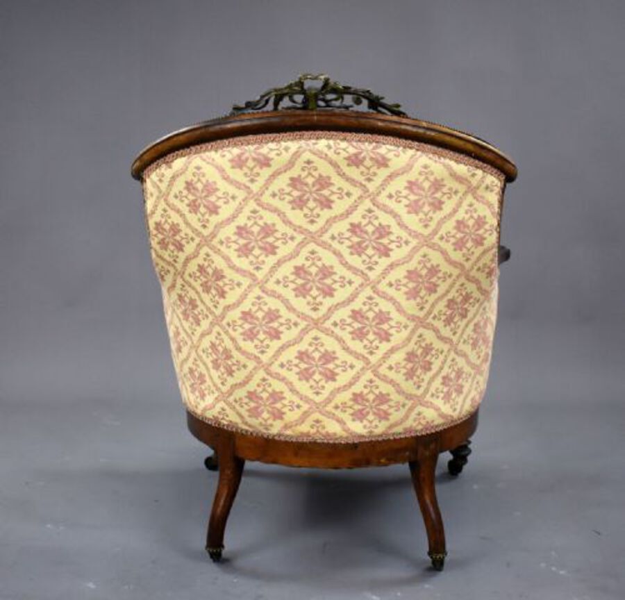 Antique Victorian Rosewood Ladies and Gentleman Armchairs