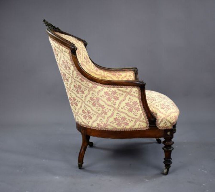 Antique Victorian Rosewood Ladies and Gentleman Armchairs