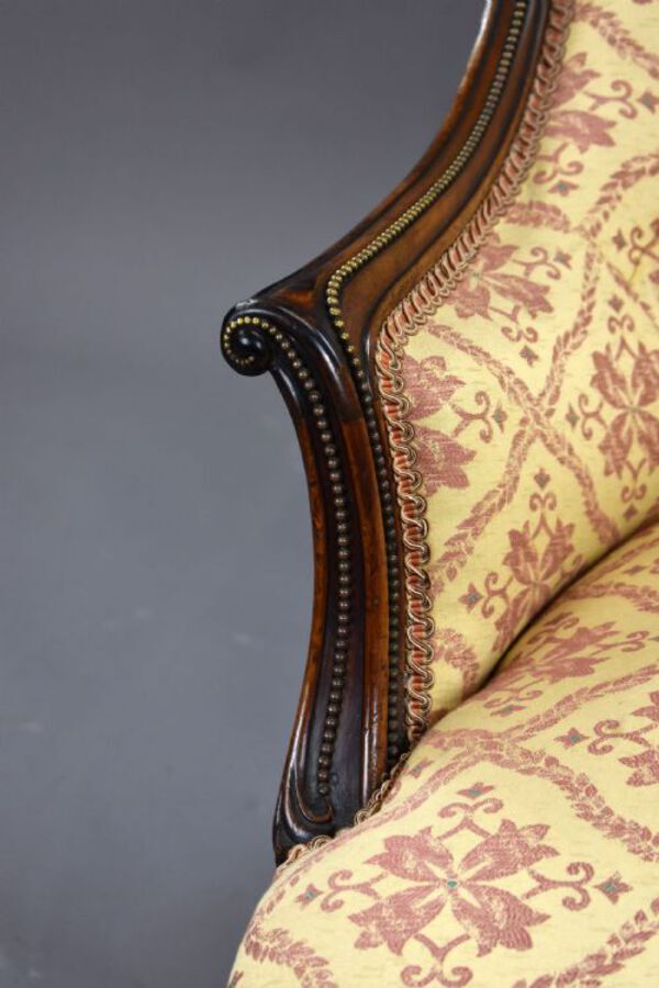 Antique Victorian Rosewood Ladies and Gentleman Armchairs