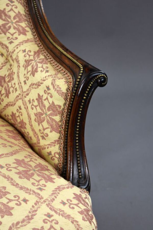 Antique Victorian Rosewood Ladies and Gentleman Armchairs