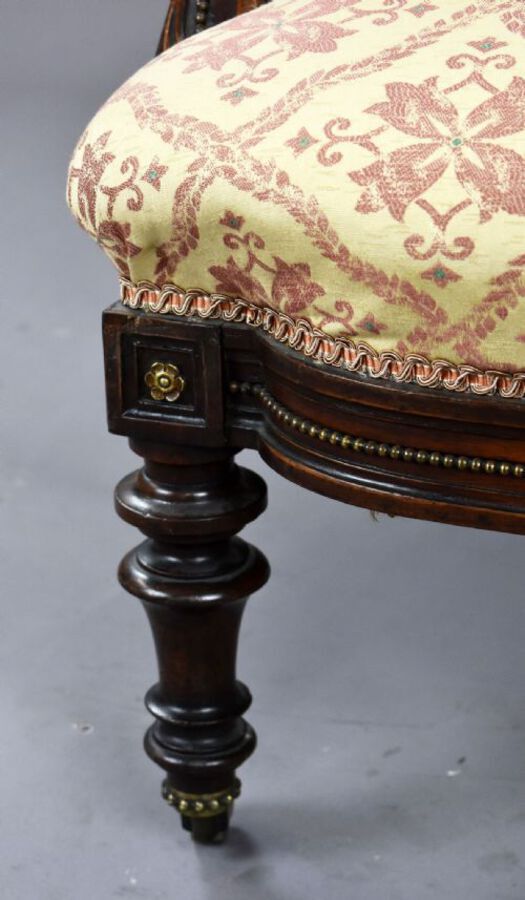 Antique Victorian Rosewood Ladies and Gentleman Armchairs