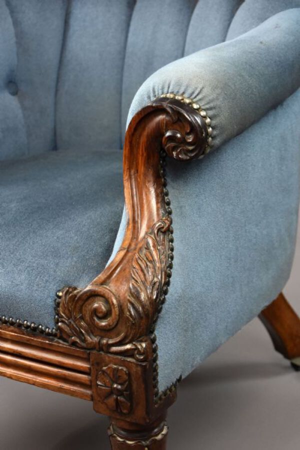 Antique William IV Rosewood Armchair