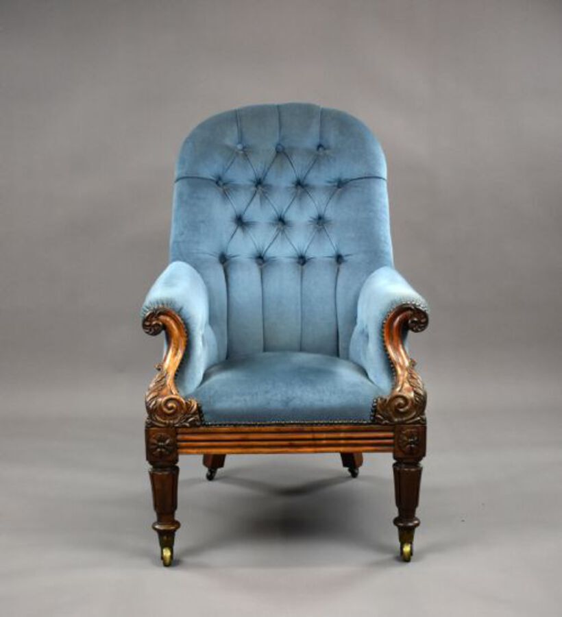 Antique William IV Rosewood Armchair