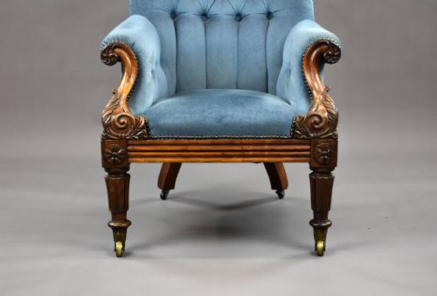 Antique William IV Rosewood Armchair