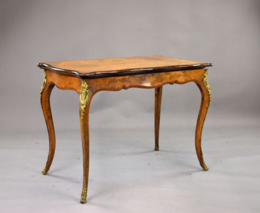 Victorian Burr Walnut Card Table Attributed to Gillow