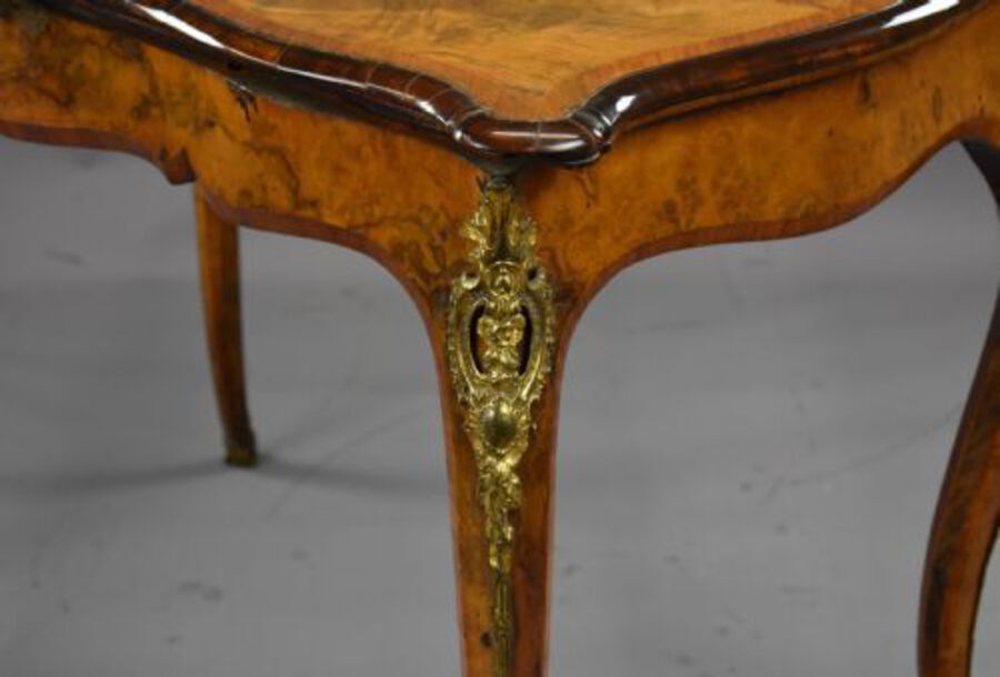 Antique Victorian Burr Walnut Card Table Attributed to Gillow